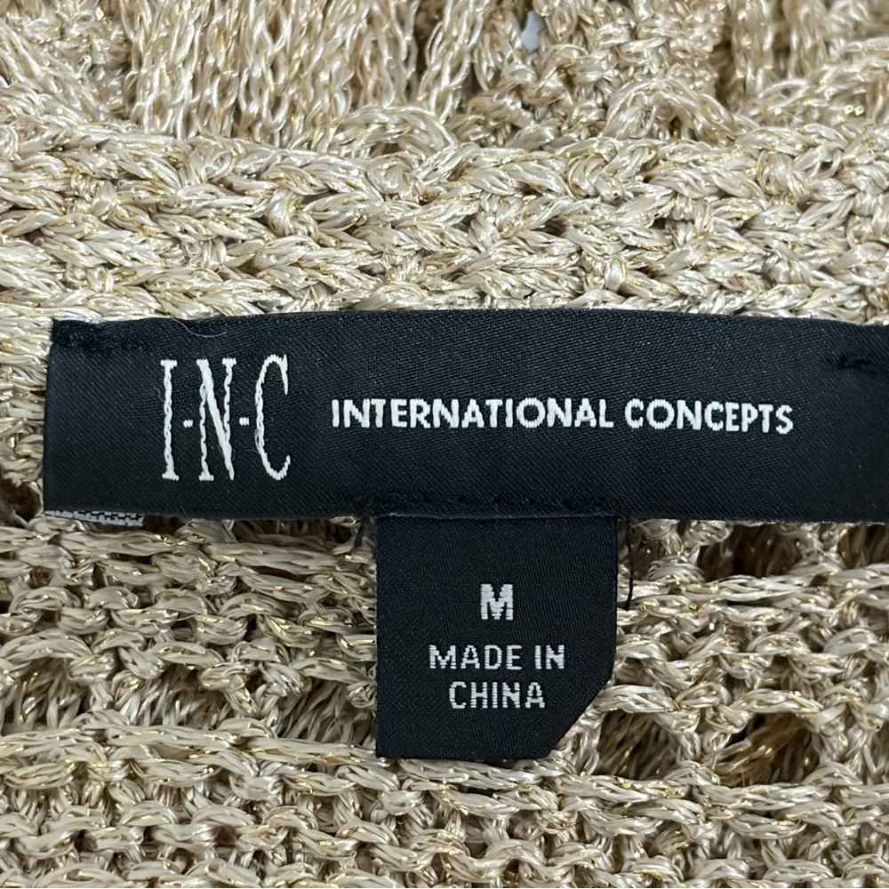 Gold Open-Knit Cardigan - Picture 2 of 6
